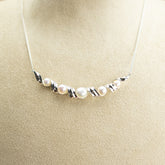 Natural Pearl Twist Necklace in Silver at RR Jewellers Yarm UK
