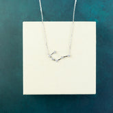 Cancer Constellation Charm Necklace in Silver with Cubic Zirconia at RR Jewellers Yarm UK