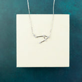 Libra Constellation Charm Necklace in Silver with Cubic Zirconia