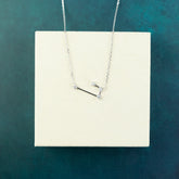 Aries Constellation Charm Necklace in Silver with Cubic Zirconia at RR jewellers UK