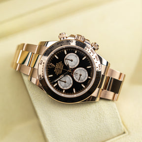2023 Rolex COSMOGRAPH DAYTONA 18K Everose Gold, Black Dial, 40mm 126505 available at RR Jewellers Yarm