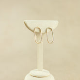 9ct Yellow Gold 23mm Open Oval Stud Earrings at RR jewellers Yarm UK