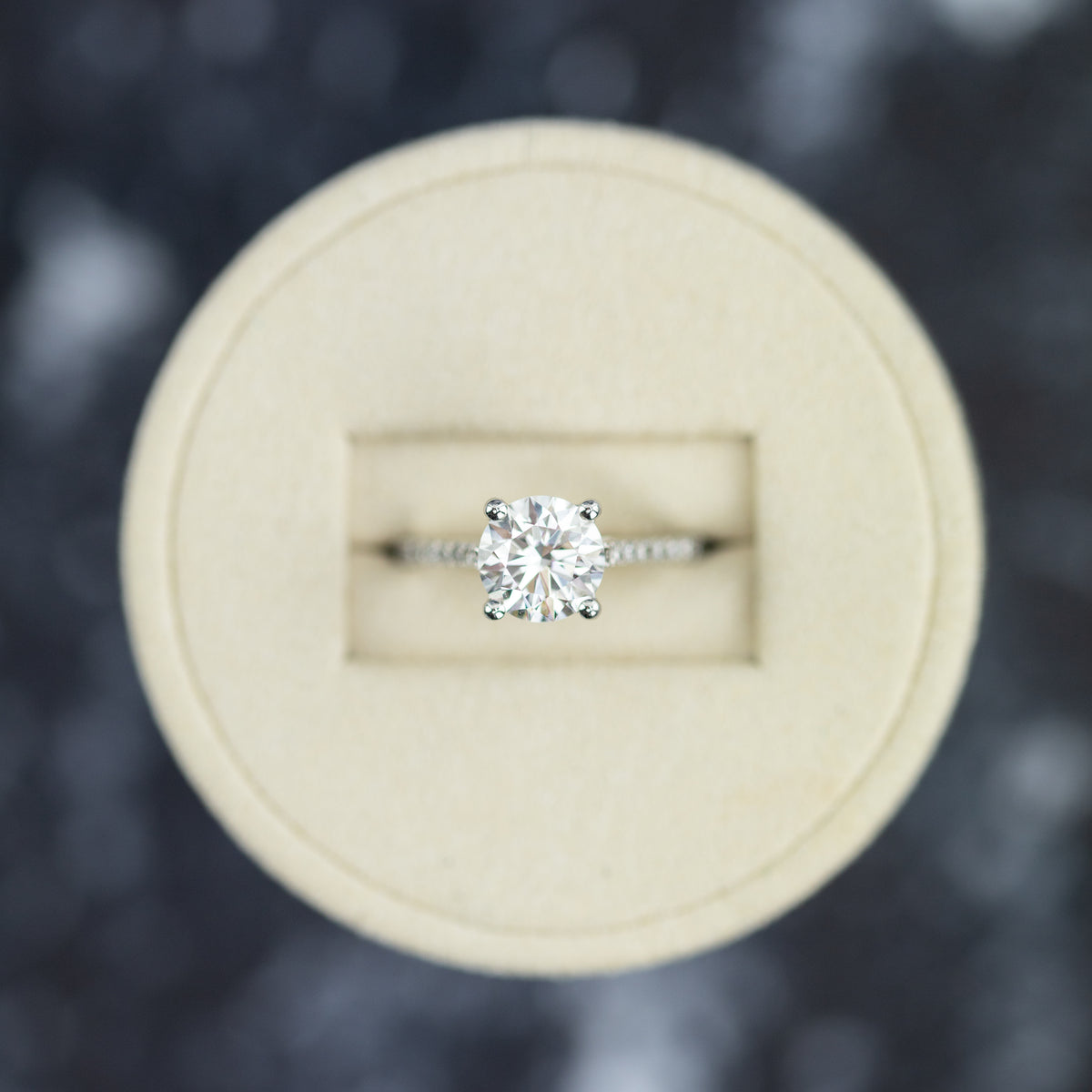 1.86 Carat, Brilliant Round Ring with Diamond Set Shoulders available at RR Jewellers