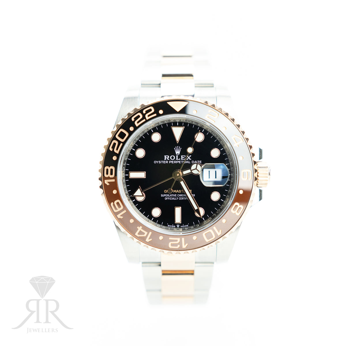 Unworn &amp; Stickered 2021 Rolex GMT-MASTER II 'Root Beer' Oyster, 41mm, Oystersteel &amp; Everose Gold 126711CHNR available at RR Jewellers Yarm