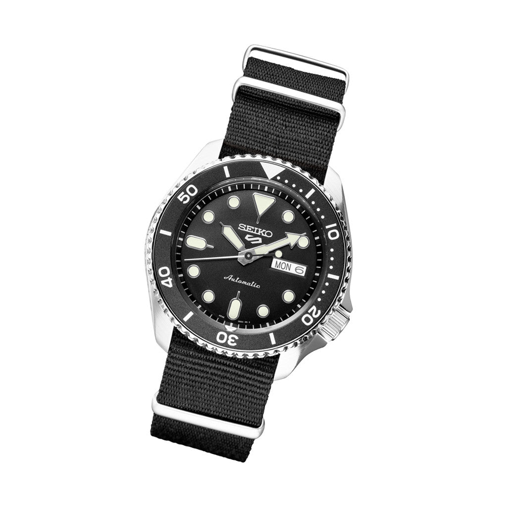 Seiko 5 Sports 24-Jewel Automatic Watch with Black Dial SRPD89 | RR Je