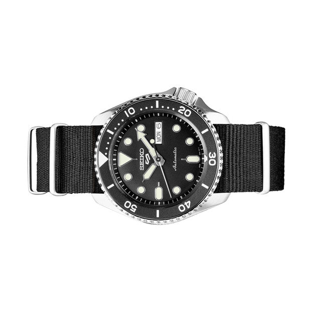 Seiko 5 Sports 24-Jewel Automatic Watch with Black Dial SRPD89 | RR Je