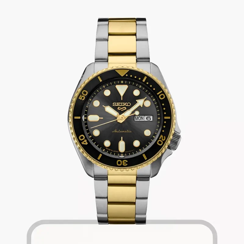 Seiko 5 Sports U.S. Special Gold Tone Men’s Watch- SRPK22 | RR Jewelle