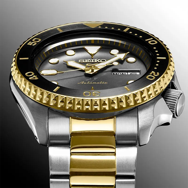 Seiko 5 Sports U.S. Special Gold Tone Men’s Watch- SRPK22 | RR Jewelle