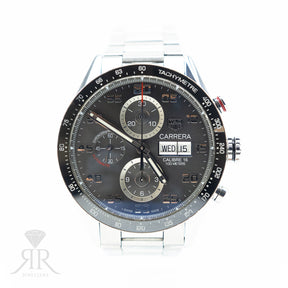 2019 TAG Heuer Carrera Calibre 16, Day Date, 43mm, Stainless Steel available at RR Jewellers Yarm UK