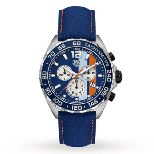 TAG Heuer Formula 1 Gulf Quartz Chronograph Special Edition 43mm Mens Watch CAZ101N.FC8243