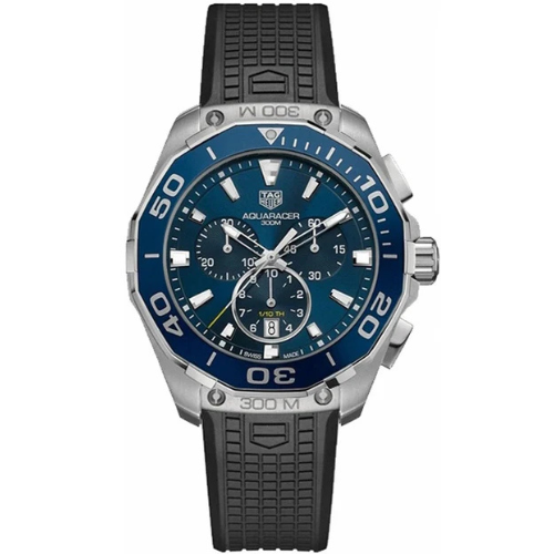 Tag Heuer Men's Aquaracer Chronograph Black Rubber Watch CAY111B.F