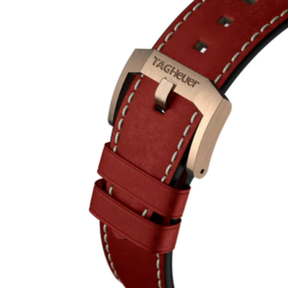 TAG Heuer Autavia 42mm Bronze Red Leather Watch WBE5193.FC8300 | RR Je