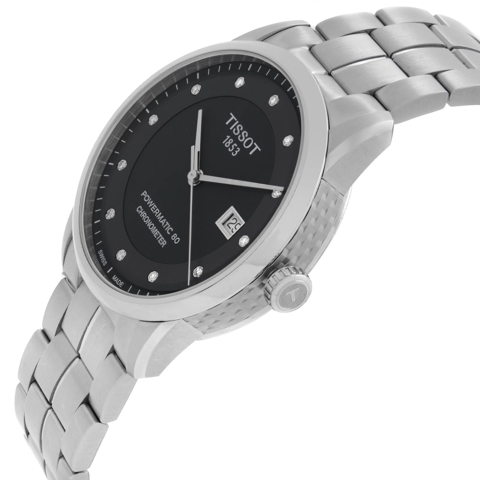 Tissot T-Classic Steel Black Diamond Dial Automatic Watch T086.408.11.