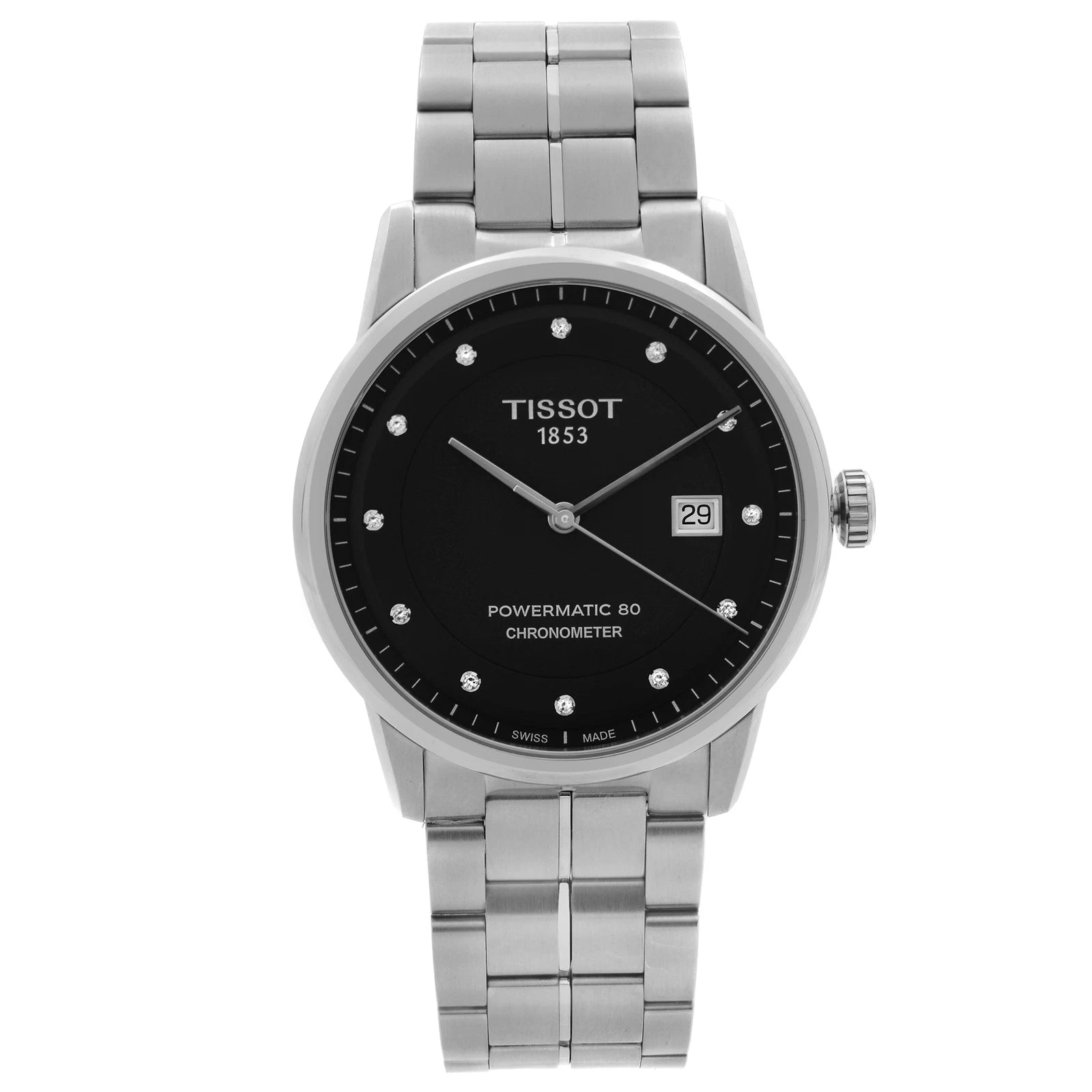 Tissot T-Classic Steel Black Diamond Dial Automatic Watch T086.408.11.