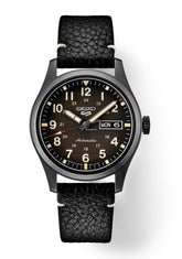 Seiko 5 Sports 39.4 mm Black PVD Steel Day Date Automatic Men's Wa