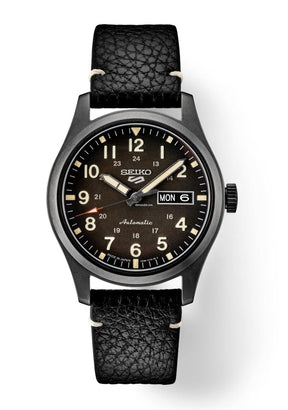 Seiko 5 Sports 39.4 mm Black PVD Steel Day Date Automatic Men's Wa