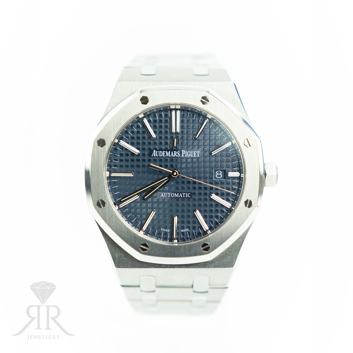 Audemars Piguet Royal Oak, Blue Baton Dial  15400ST available at RR Jewellers Yarm