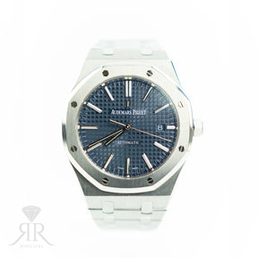 Audemars Piguet Royal Oak, Blue Baton Dial  15400ST available at RR Jewellers Yarm