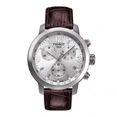 Tissot PRC 200 Quartz Chronograph Silver Brown Leather T055.417.16.037