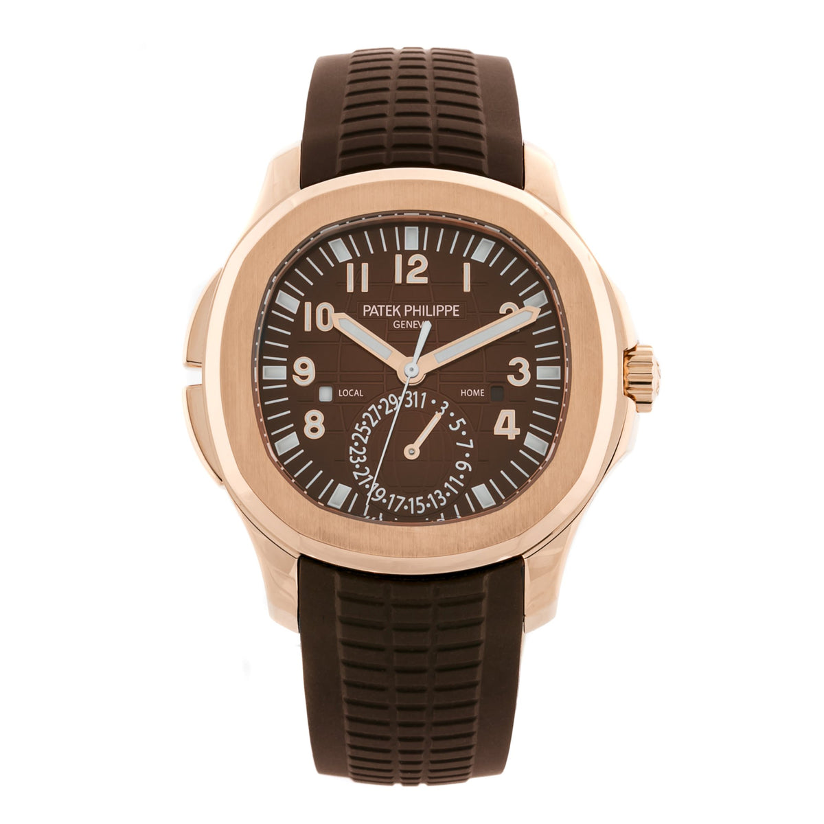Pre Owned 2020 Patek Philippe 5164r Aquanaut Travel Time Watch