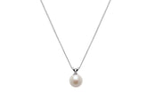 9ct white gold split bale pearl necklace