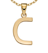 9ct yellow gold initial C necklace