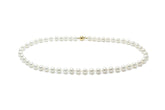 9ct yellow gold pearl strand necklace