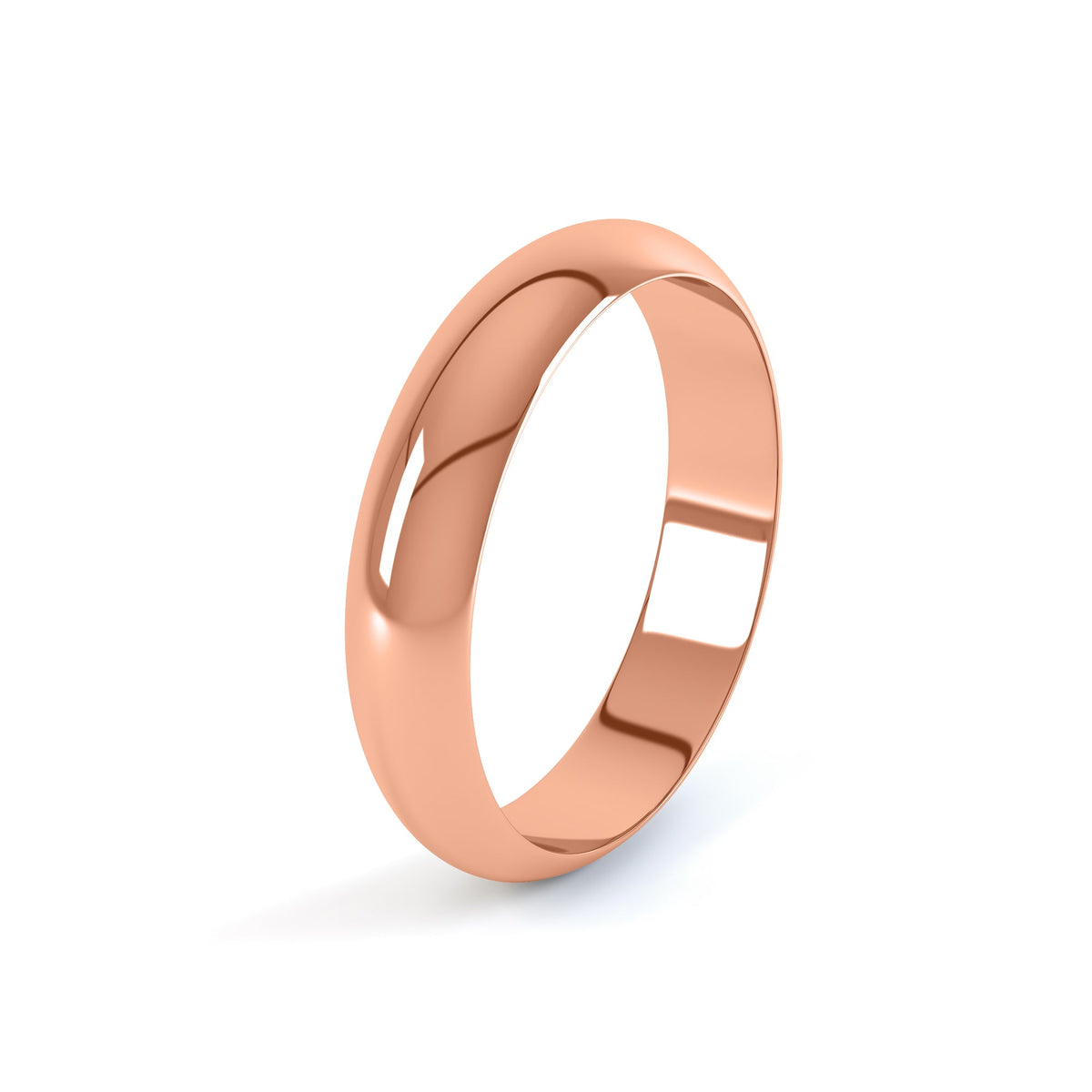 Lightweight D Shape Wedding Ring Gents