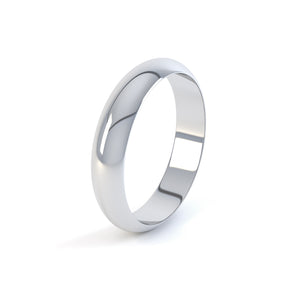 Lightweight D Shape Wedding Ring Ladies