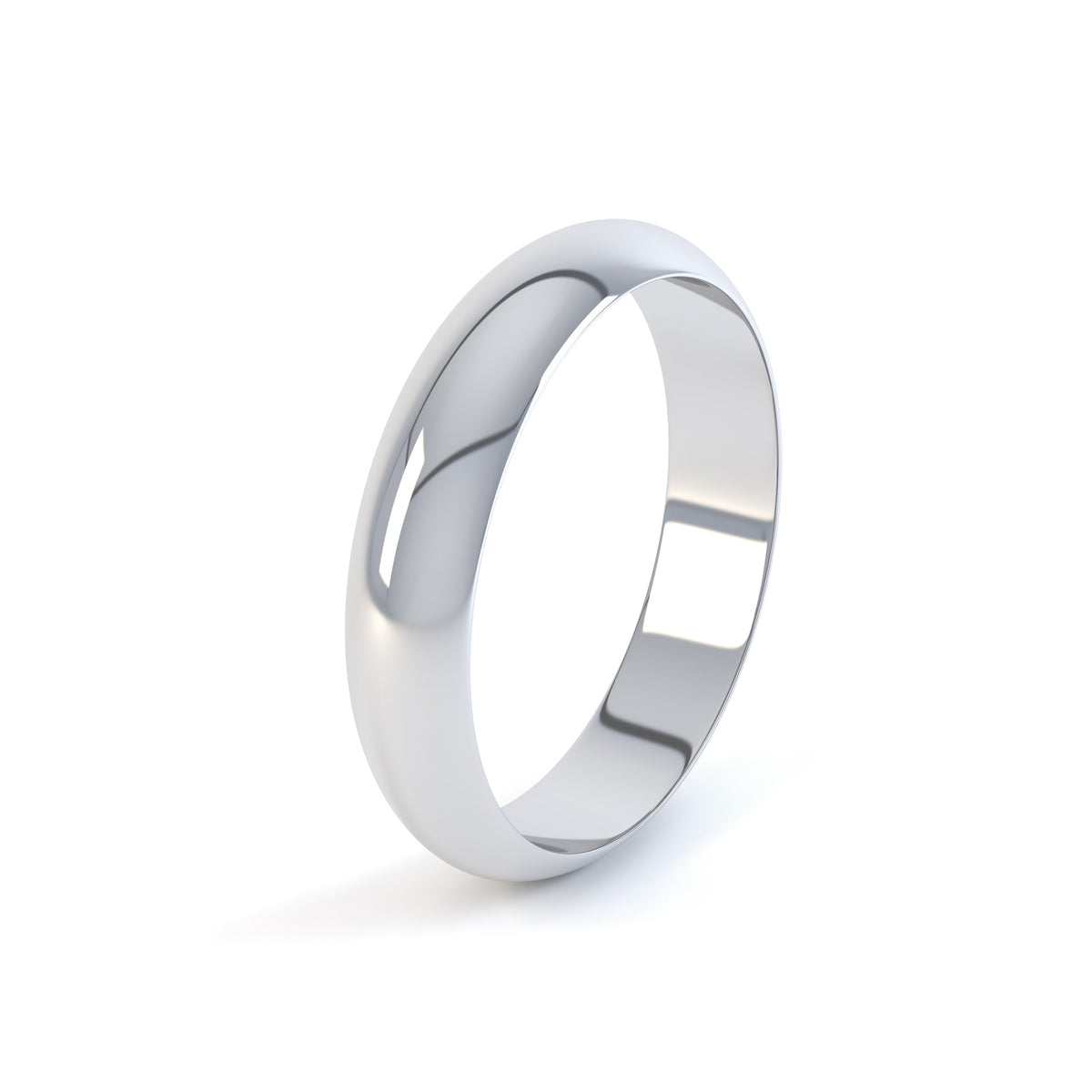 Lightweight D Shape Wedding Ring Gents