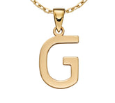 9ct yellow gold initial G necklace