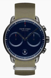 Pioneer 42mm Gun Metal with navy Dial and khaki Strap