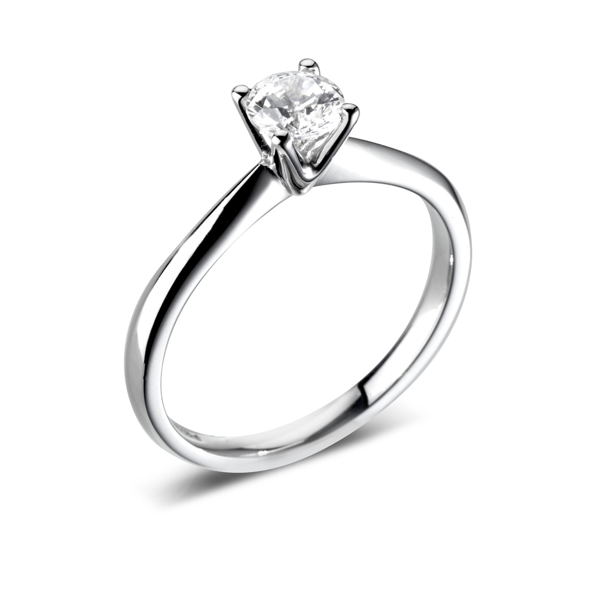 Brilliant round cut 4 claw diamond solitaire ring