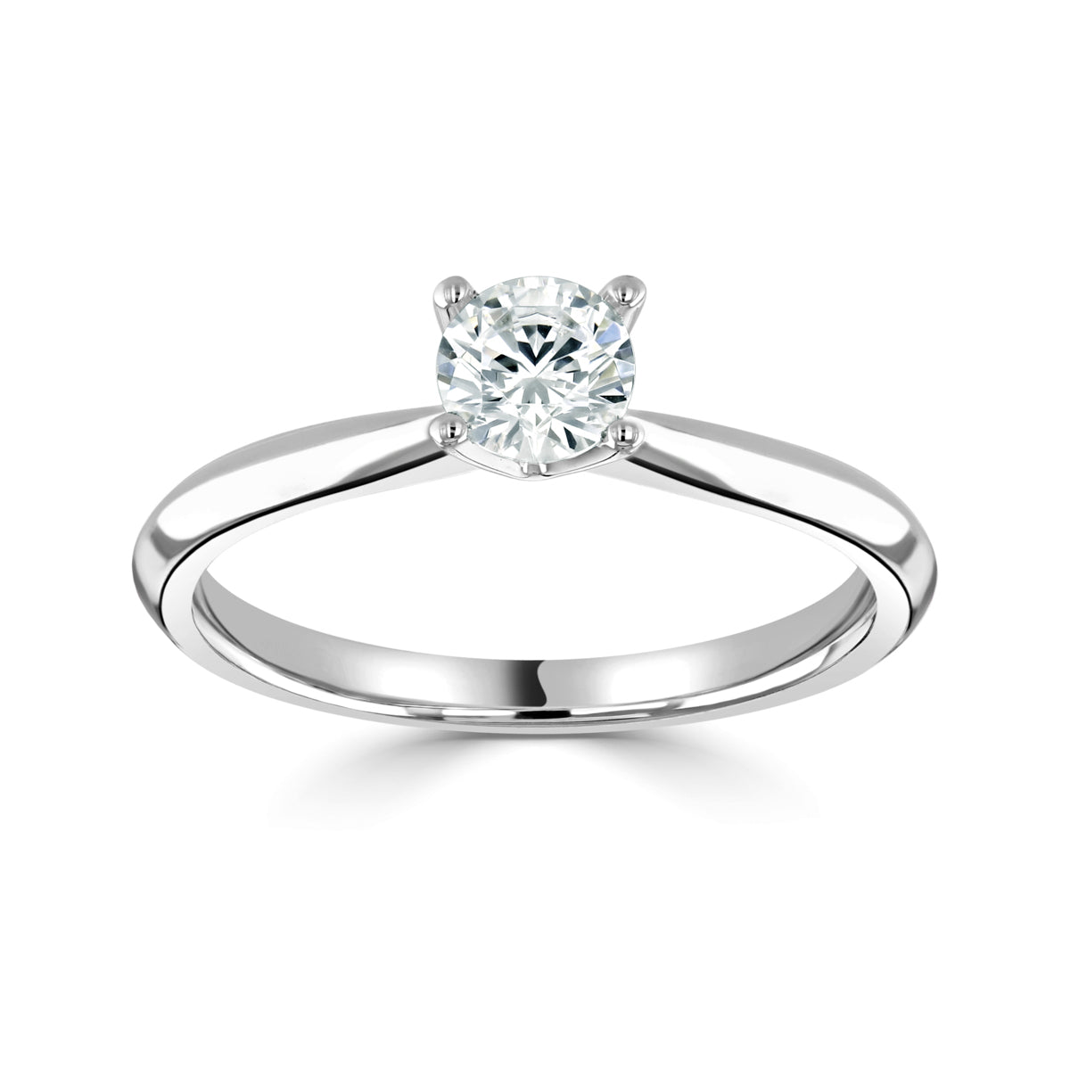 Brilliant round cut 4 claw diamond solitaire ring