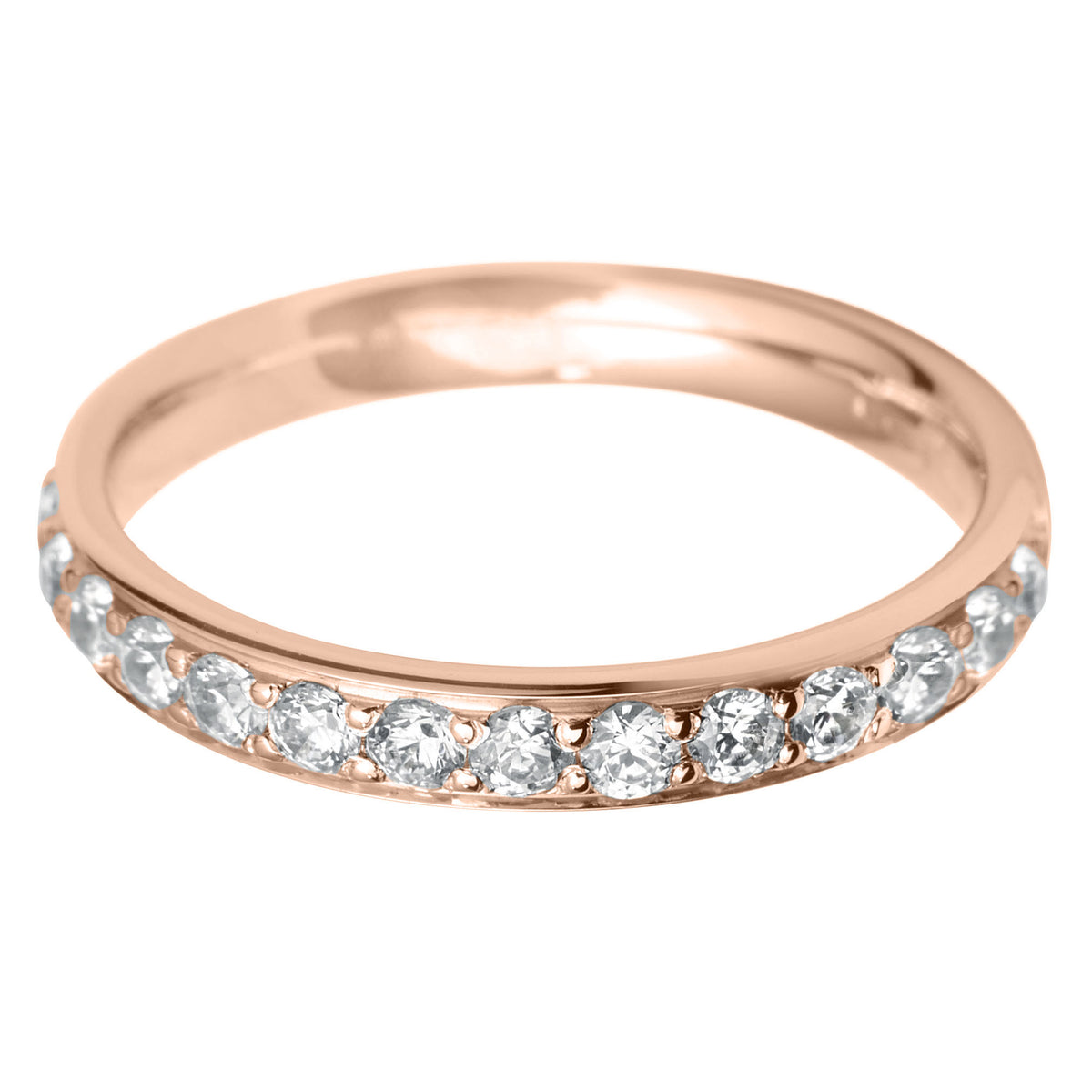 Round brilliant diamond Grain set court eternity ring