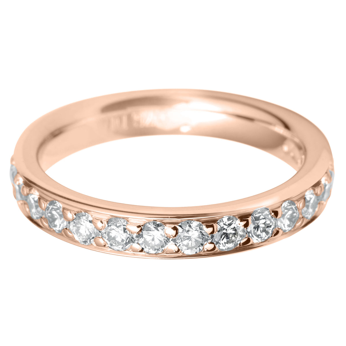 Round brilliant diamond Grain set court eternity ring